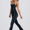 Petite Soft Active Open-Back Jumpsuit in Black Petite Soft Active Open-Back Jumpsuit in Black