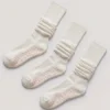 Pilates 3-Pack Socks Bundle in Milk Pilates 3-Pack Socks Bundle in Milk