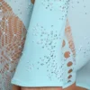 Pixie Embellished Cropped Shrug in Ice Blue Pixie Embellished Cropped Shrug in Ice Blue