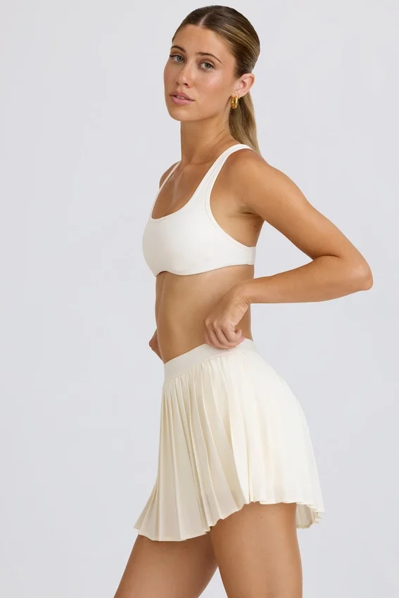 Pleated Tennis Skirt in White Pleated Tennis Skirt in White