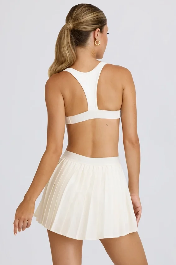 Pleated Tennis Skirt in White Pleated Tennis Skirt in White