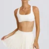Pleated Tennis Skirt in White Pleated Tennis Skirt in White
