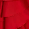Priaska Ruffled Lace-Up Corset Playsuit in Fire Red Priaska Ruffled Lace-Up Corset Playsuit in Fire Red