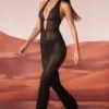 Ramona Embellished Plunge Neck Jumpsuit in Black Ramona Embellished Plunge Neck Jumpsuit in Black