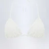 Recife Broderie Anglaise Triangle Bikini Top in White Recife Broderie Anglaise Triangle Bikini Top in White