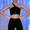 Ribbed Biker Shorts in Black Ribbed Biker Shorts in Black