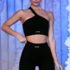 Ribbed Biker Shorts in Black Ribbed Biker Shorts in Black