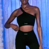 Ribbed Biker Shorts in Black Ribbed Biker Shorts in Black