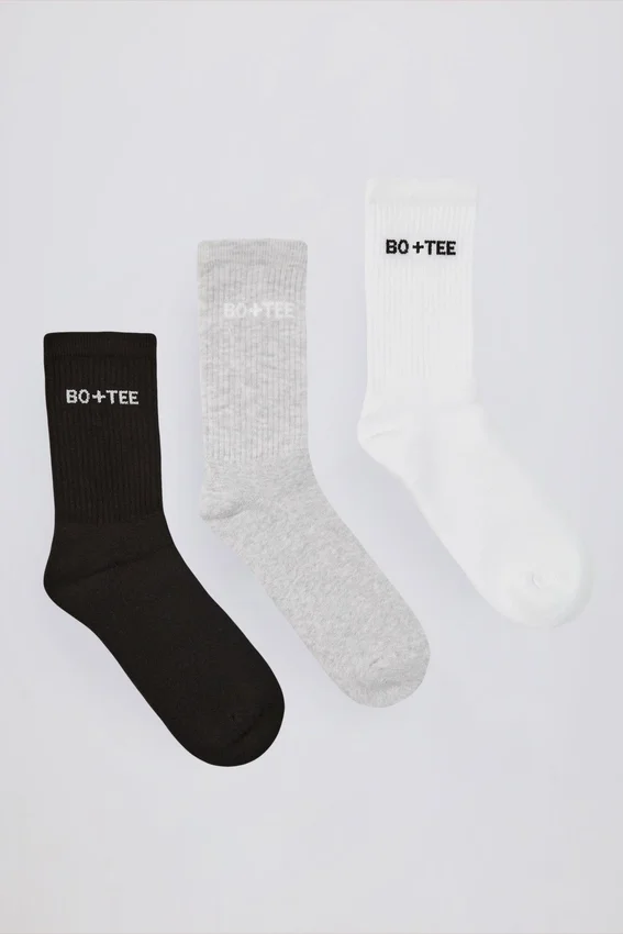 Ribbed Crew Sock Bundle in Multi Ribbed Crew Sock Bundle in Multi