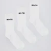 Ribbed Crew Sock Bundle in White Ribbed Crew Sock Bundle in White