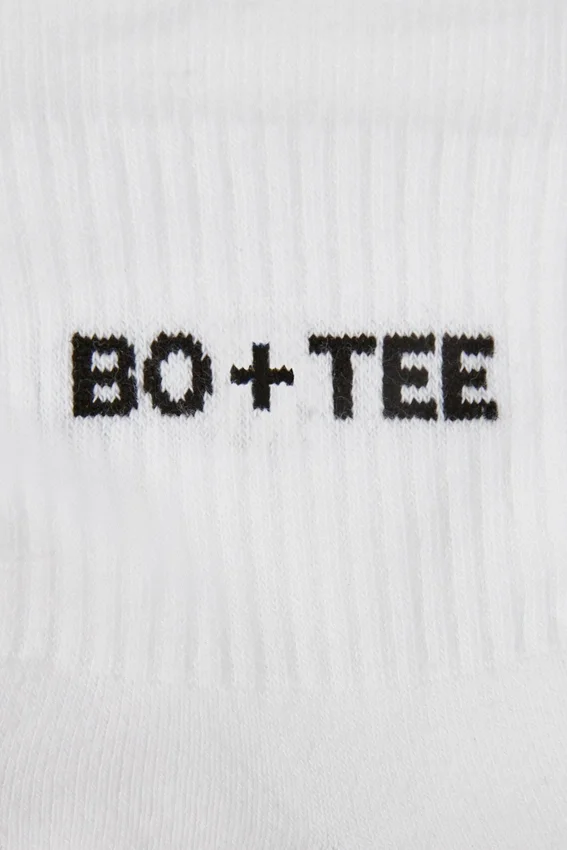 Ribbed Crew Sock Bundle in White Ribbed Crew Sock Bundle in White