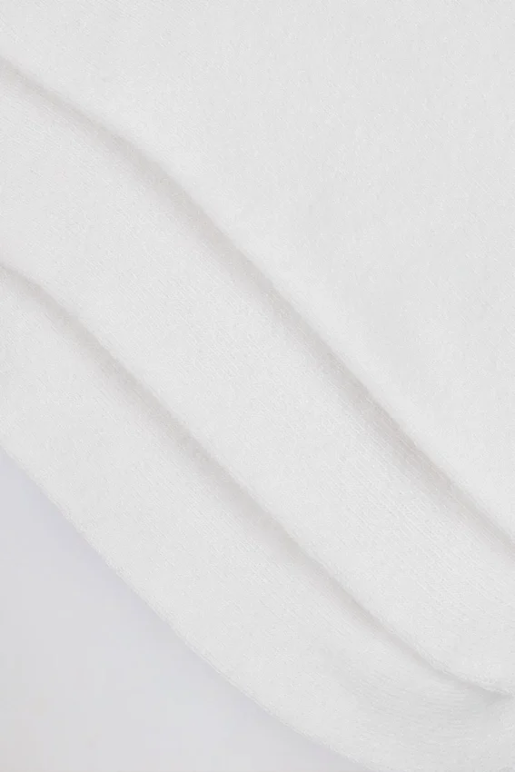 Ribbed Crew Sock Bundle in White Ribbed Crew Sock Bundle in White