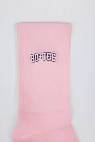 Ribbed Half-Crew Socks in Powder Pink Ribbed Half-Crew Socks in Powder Pink