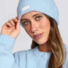 Ribbed Knit Beanie Hat in Powder Blue Ribbed Knit Beanie Hat in Powder Blue