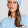 Ribbed Knit Beanie Hat in Powder Blue Ribbed Knit Beanie Hat in Powder Blue