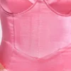 Romera Satin Corset Mini Playsuit in Pink Romera Satin Corset Mini Playsuit in Pink