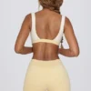 Ruched Mini Shorts in Lemon Marl Ruched Mini Shorts in Lemon Marl