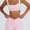 Ruched Mini Shorts in Pale Pink Marl Ruched Mini Shorts in Pale Pink Marl