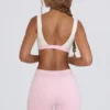 Ruched Mini Shorts in Pale Pink Marl Ruched Mini Shorts in Pale Pink Marl