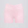 Ruched Mini Shorts in Pale Pink Marl Ruched Mini Shorts in Pale Pink Marl