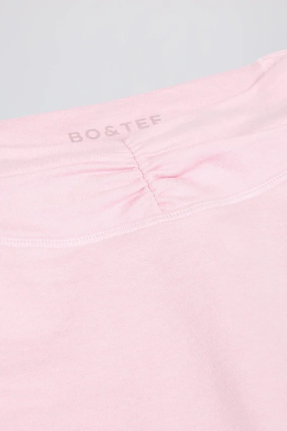 Ruched Mini Shorts in Pale Pink Marl Ruched Mini Shorts in Pale Pink Marl