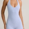 Shelly Modal Ribbed Backless Playsuit in Light Blue Shelly Modal Ribbed Backless Playsuit in Light Blue