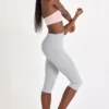 Soft Active Capri Leggings in Grey Marl Soft Active Capri Leggings in Grey Marl