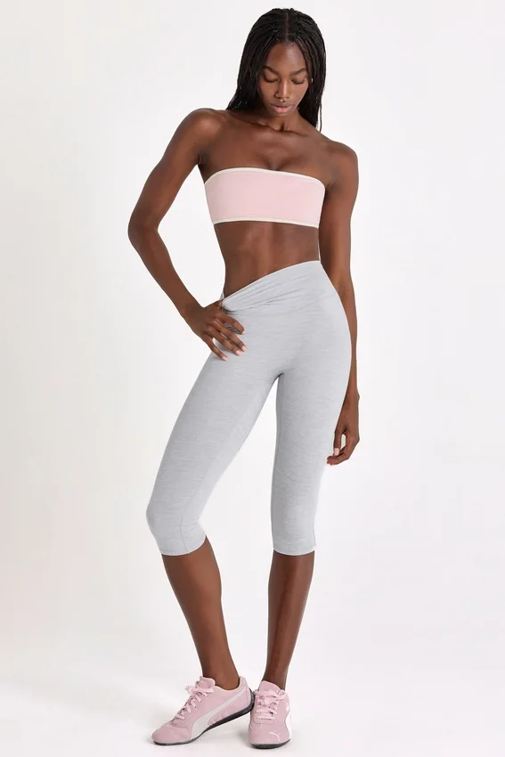Soft Active Capri Leggings in Grey Marl Soft Active Capri Leggings in Grey Marl