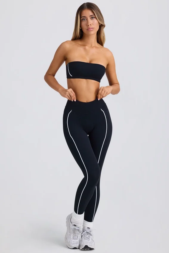 Soft Active Contrast Leggings in Black Soft Active Contrast Leggings in Black