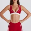 Soft Active Contrast Mini Shorts in Dark Red Soft Active Contrast Mini Shorts in Dark Red