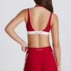 Soft Active Contrast Mini Shorts in Dark Red Soft Active Contrast Mini Shorts in Dark Red