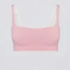 Soft Active Contrast Sports Bra in Powder Pink Soft Active Contrast Sports Bra in Powder Pink