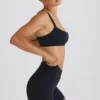 Soft Active Crossover Mini Shorts in Black Soft Active Crossover Mini Shorts in Black