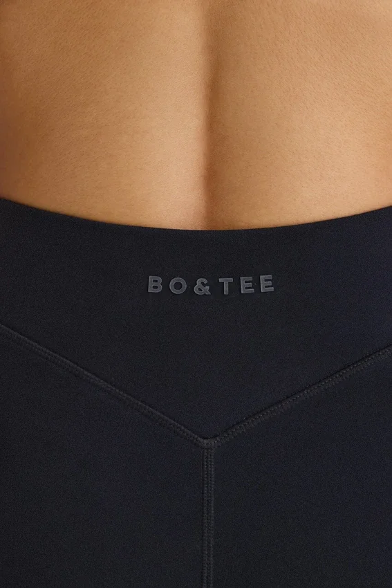 Soft Active Crossover Mini Shorts in Black Soft Active Crossover Mini Shorts in Black