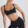 Soft Active Crossover Mini Shorts in Black Soft Active Crossover Mini Shorts in Black