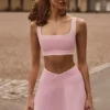Soft Active Crossover Mini Skort in Powder Pink Soft Active Crossover Mini Skort in Powder Pink