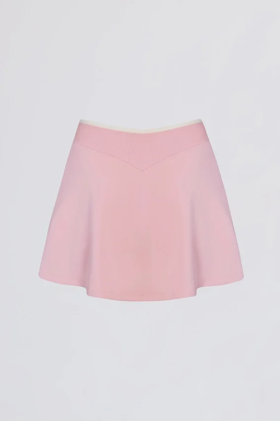 Soft Active Crossover Mini Skort in Powder Pink Soft Active Crossover Mini Skort in Powder Pink