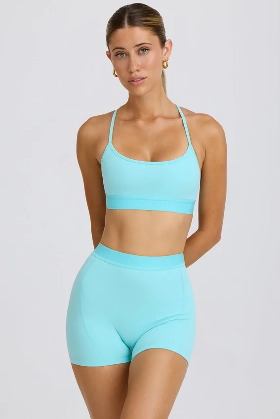 Soft Active Mini Shorts in Aqua Soft Active Mini Shorts in Aqua