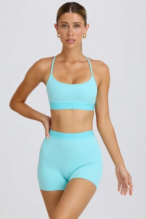 Soft Active Mini Shorts in Aqua Soft Active Mini Shorts in Aqua
