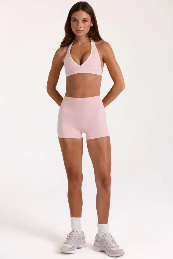 Soft Active Mini Shorts in Blush Marl Soft Active Mini Shorts in Blush Marl