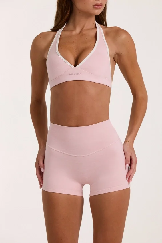 Soft Active Mini Shorts in Blush Marl Soft Active Mini Shorts in Blush Marl