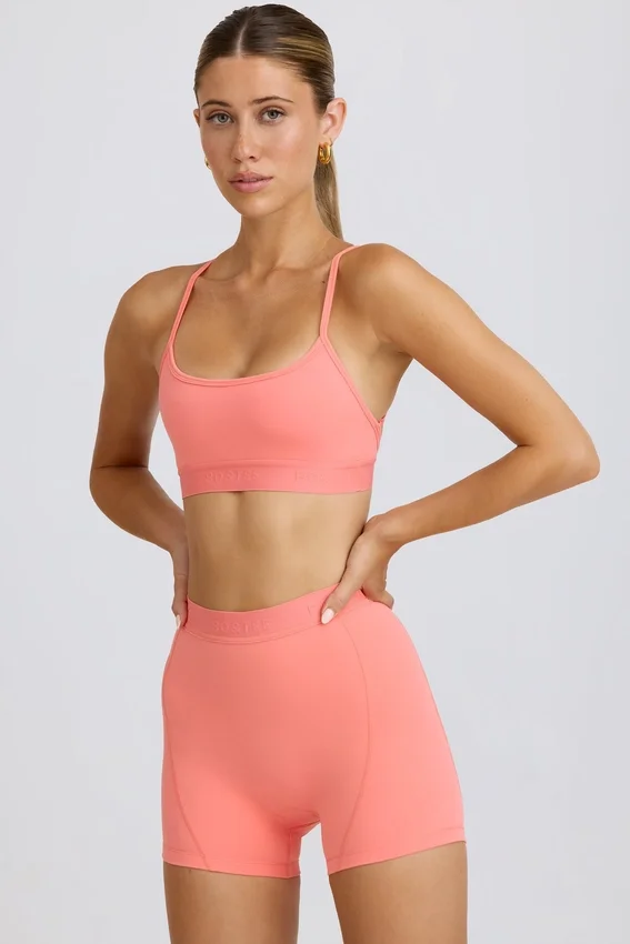 Soft Active Mini Shorts in Coral Soft Active Mini Shorts in Coral