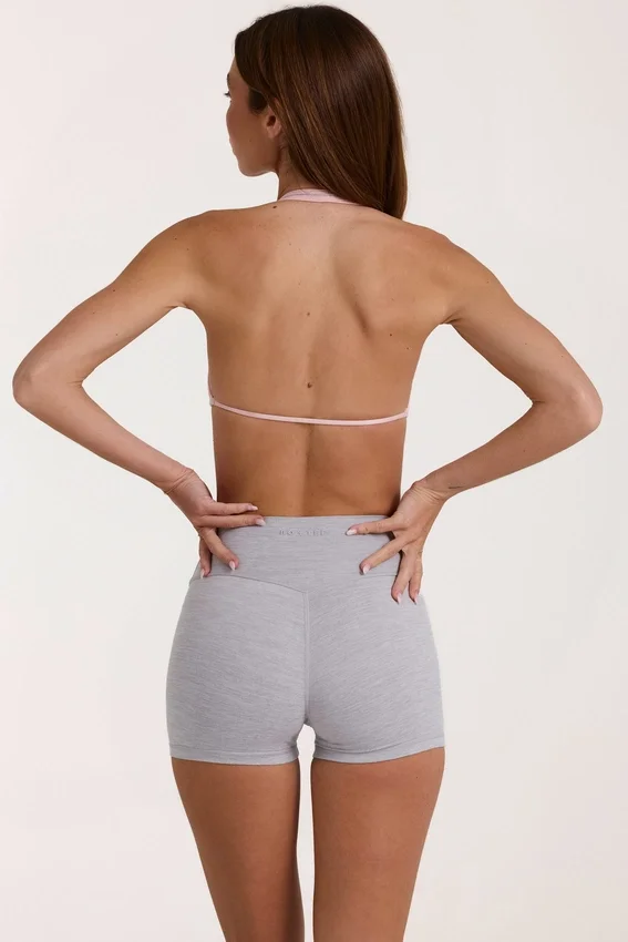 Soft Active Mini Shorts in Grey Marl Soft Active Mini Shorts in Grey Marl