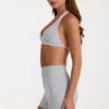 Soft Active Mini Shorts in Grey Marl Soft Active Mini Shorts in Grey Marl