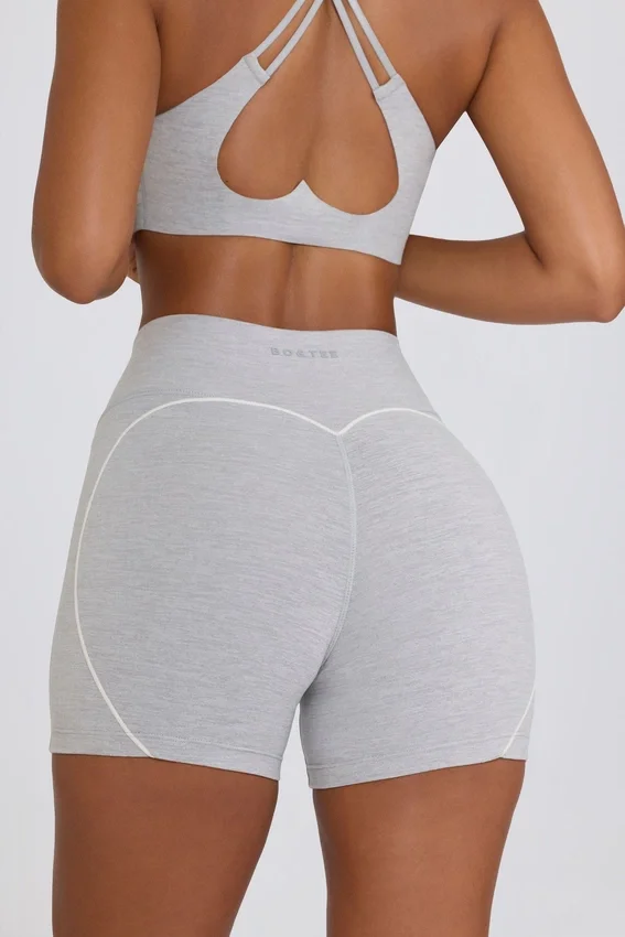 Soft Active Mini Shorts in Grey Marl Soft Active Mini Shorts in Grey Marl