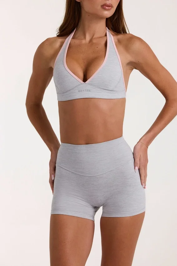 Soft Active Mini Shorts in Grey Marl Soft Active Mini Shorts in Grey Marl