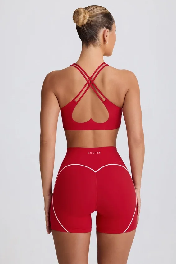 Soft Active Mini Shorts in Hot Red Soft Active Mini Shorts in Hot Red
