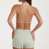 Soft Active Mini Shorts in Sage Marl Soft Active Mini Shorts in Sage Marl