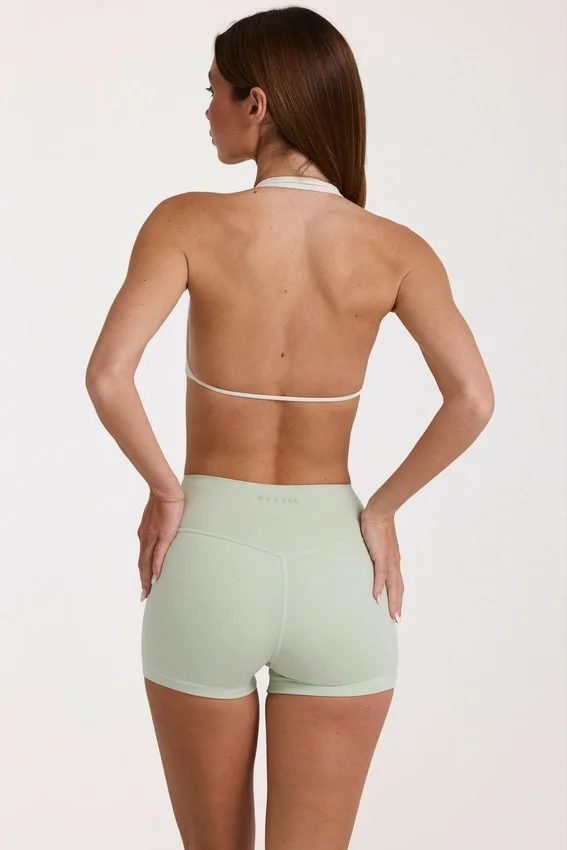 Soft Active Mini Shorts in Sage Marl Soft Active Mini Shorts in Sage Marl