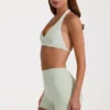 Soft Active Mini Shorts in Sage Marl Soft Active Mini Shorts in Sage Marl